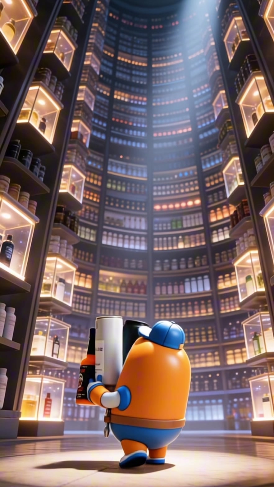 Helpy working in the warehouse