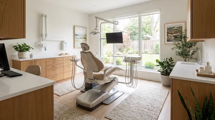 Dental professional caring for a patient